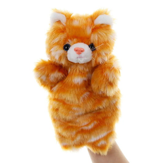 Animal Hand Puppet Cat Dolls Plush Hand Doll Early Education Learning Toys Children Marionetes Puppets for telling story